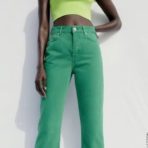 Zara green jeans